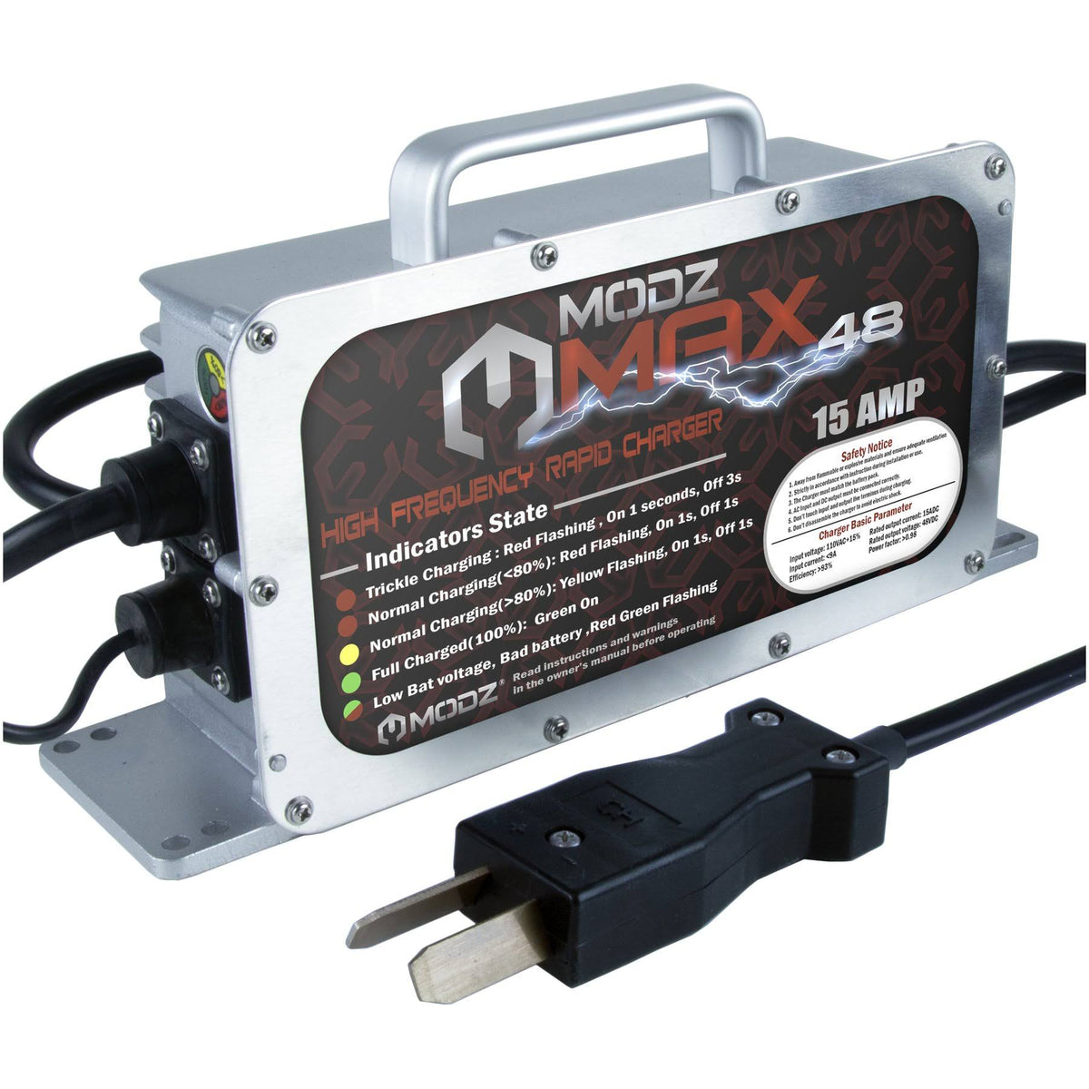 15 Amp Charger for 48 Volt Golf Carts with Crowfoot Plug P151586
