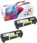 2 Packs Black High Yield Toner Cartridge T862