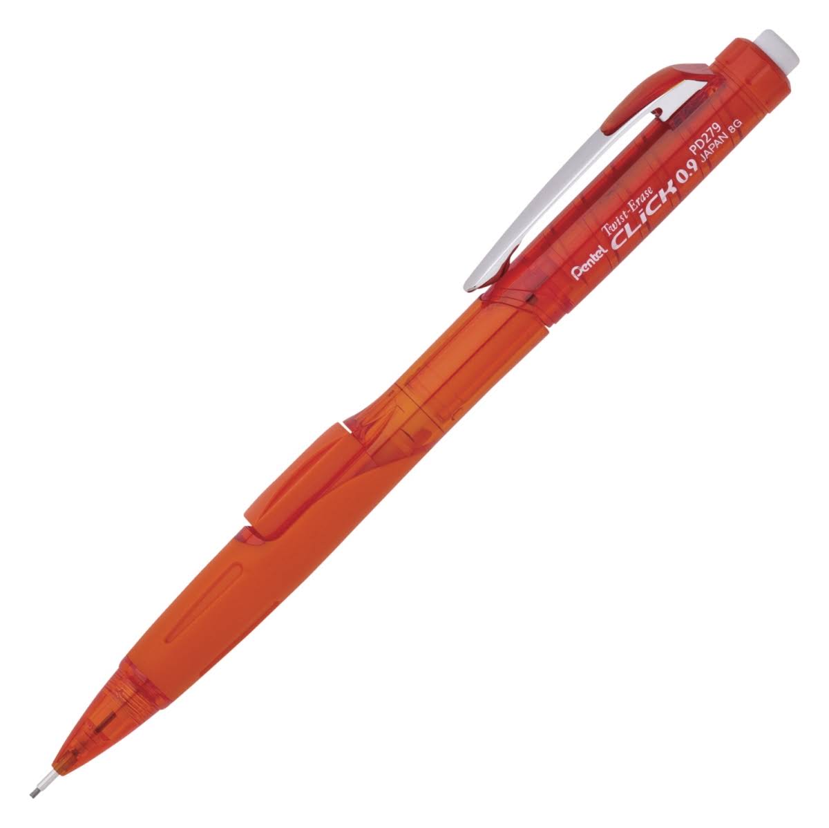 0.9 mm Twist-Erase Click Mechanical Pencil Orange Grip - Pack of 12 L4140