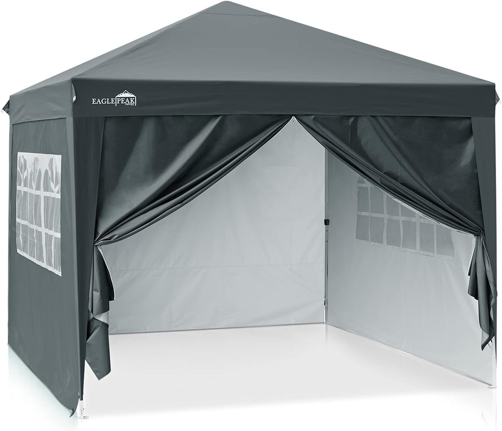 10' x10' Pop Up Canopy Tent with 4 Side Walls (Green) L87563