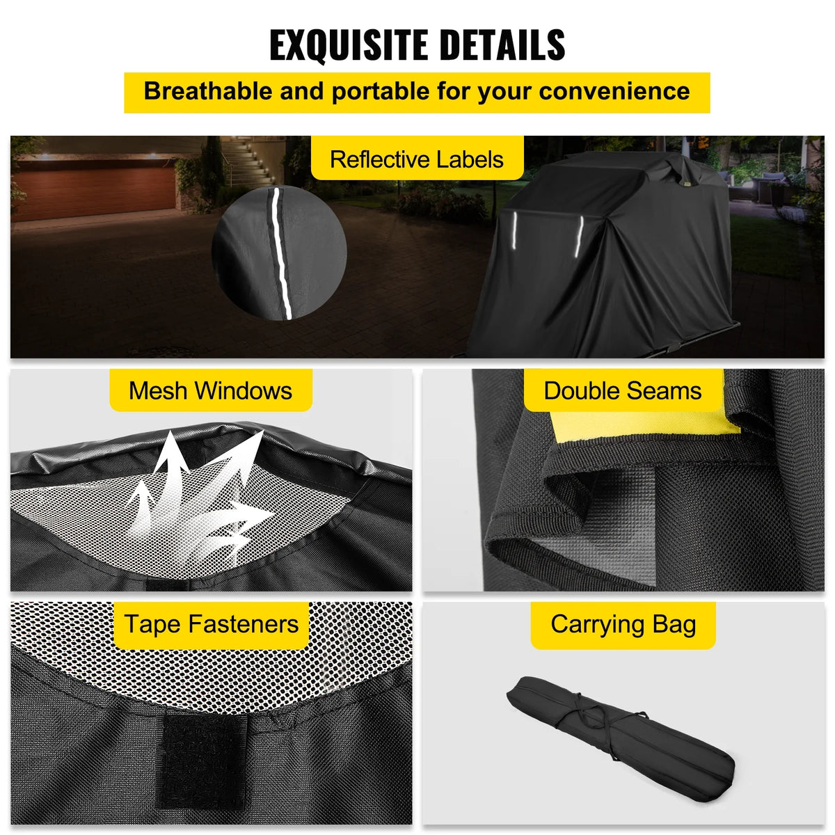 Heavy Duty Motorcycle Cover, 600D Oxford Waterproof with Lock-Holes & Storage Bag S222722