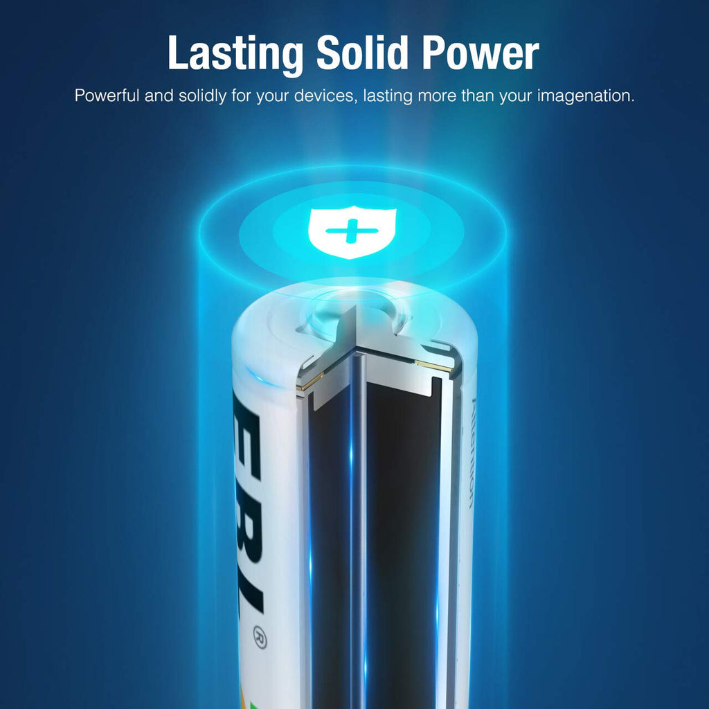 2300mAh NiMH Rechargeable AA Batteries, Pack of 12 V62675