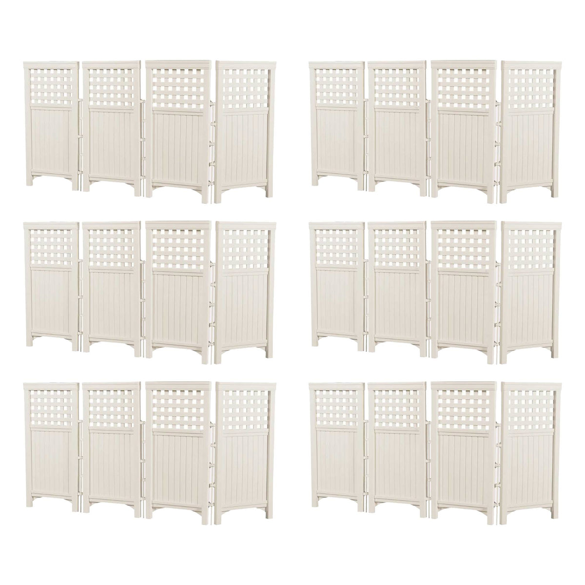 Taupe Steel and Resin 4 Panel Yard Enclosure Z2943