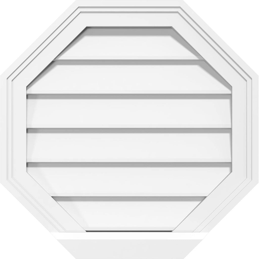 Octagonal Surface Mount PVC Gable Vent H5541
