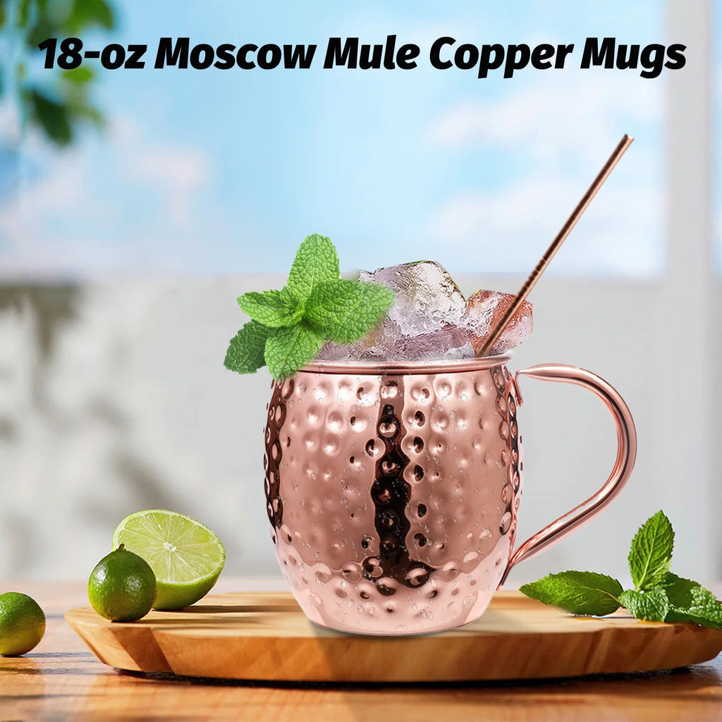 Set of 4 Copper Mugs Z6451