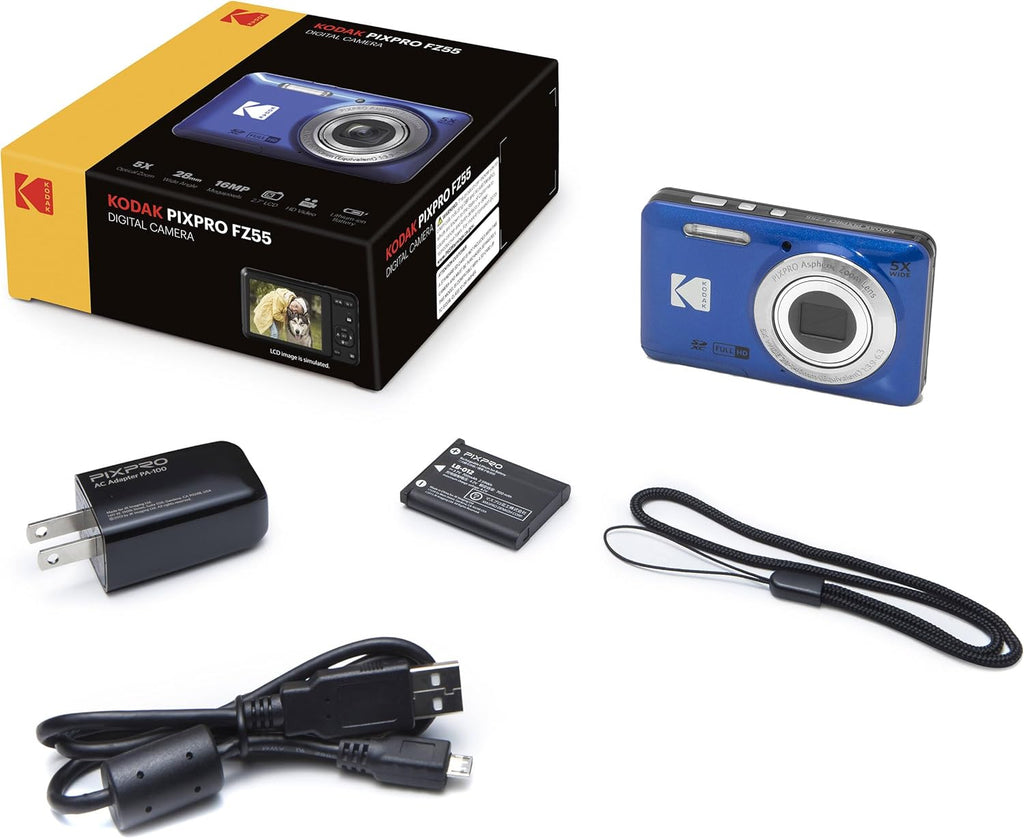 Blue 16MP Digital Camera with 5X Optical Zoom U2708