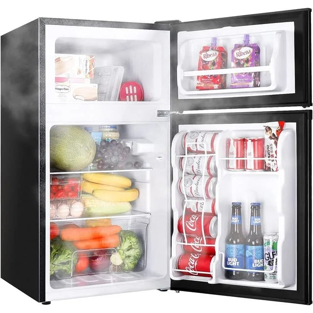 3.2 Cu.ft Double Door Mini Fridge with Freezer L725371