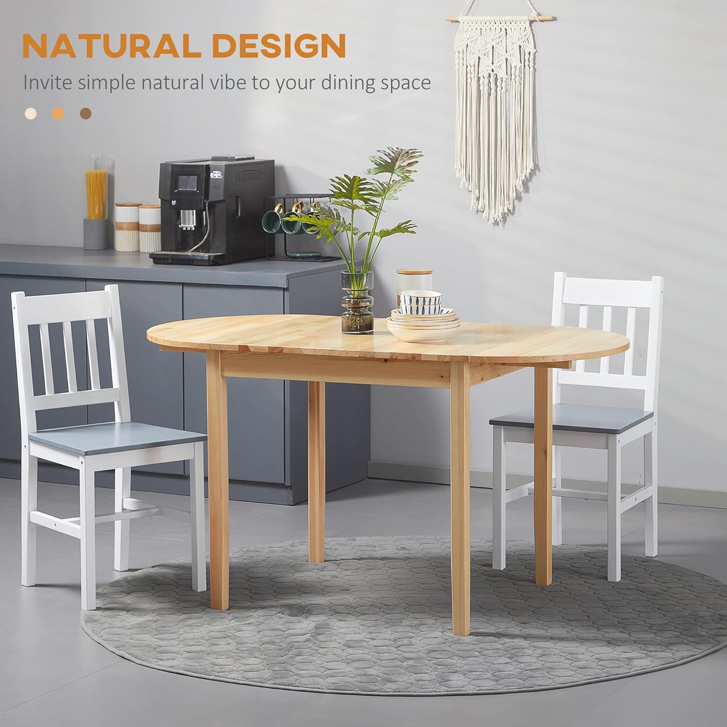 Solid Wood Drop Leaf Dining Table V883738