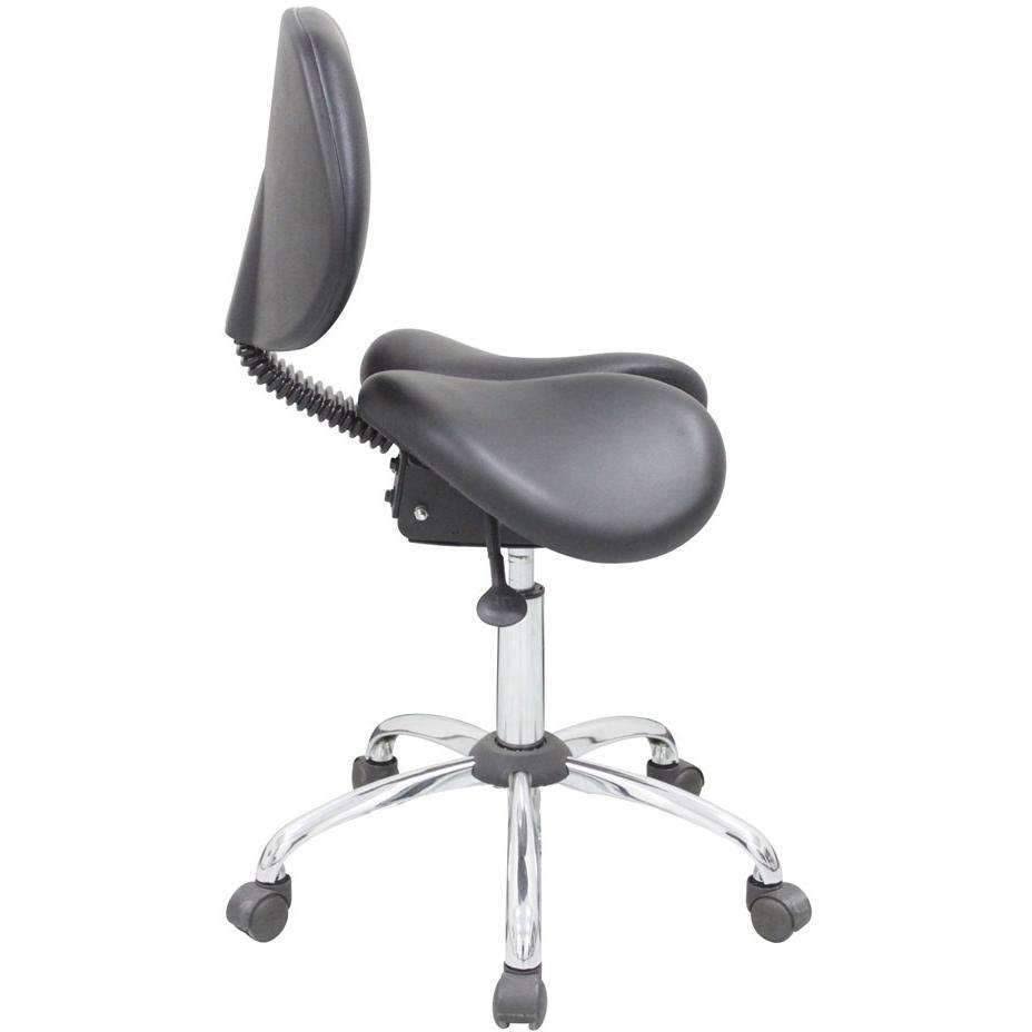Multi Adjustable Saddle Stool with Backrest S423