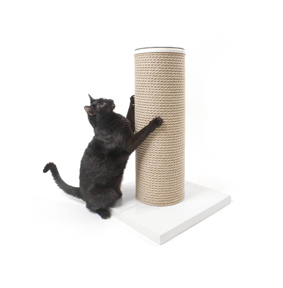 Oversized Jute Cat Scratcher and Perch, White N6854