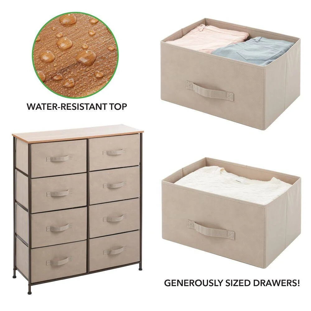 8 Drawer Coffee Espresso Vertical Dresser Storage Tower Z83624