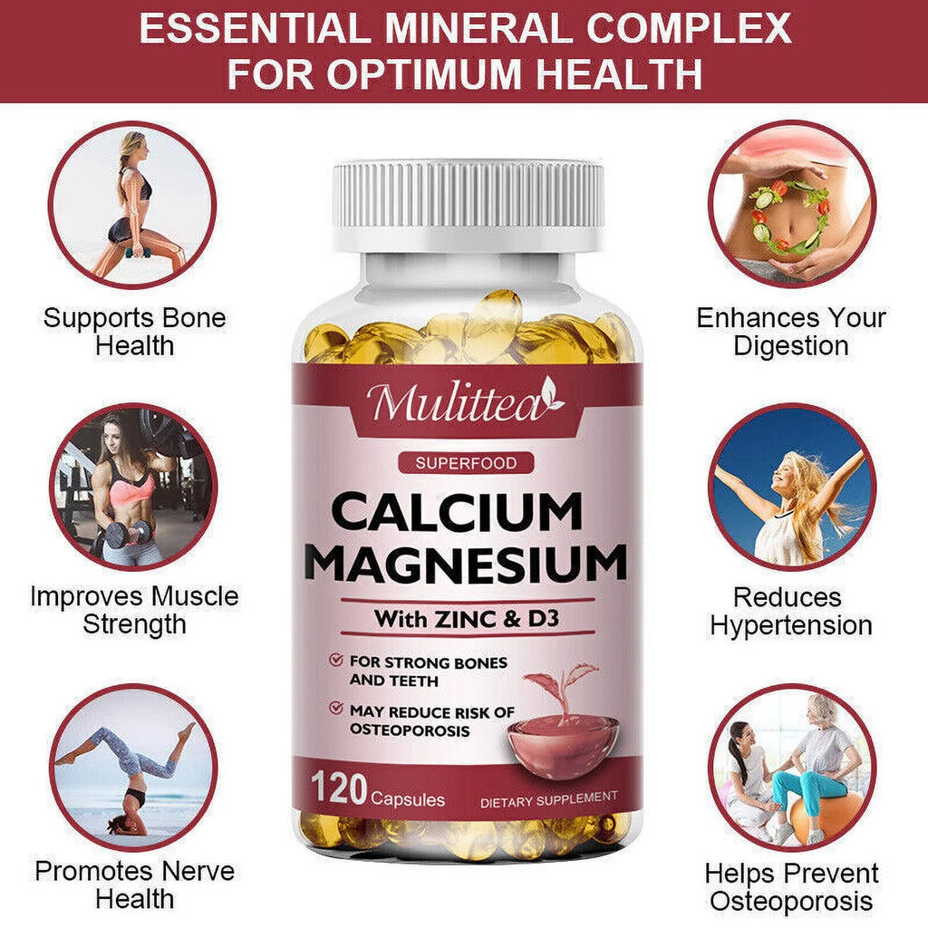 60 Vegetarian Tablets Zinc Calcium Magnesium Vitamin D Supplement V2459