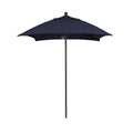 6' Patio Umbrella with Black Aluminum Pole Fiberglass Ribs I30361
