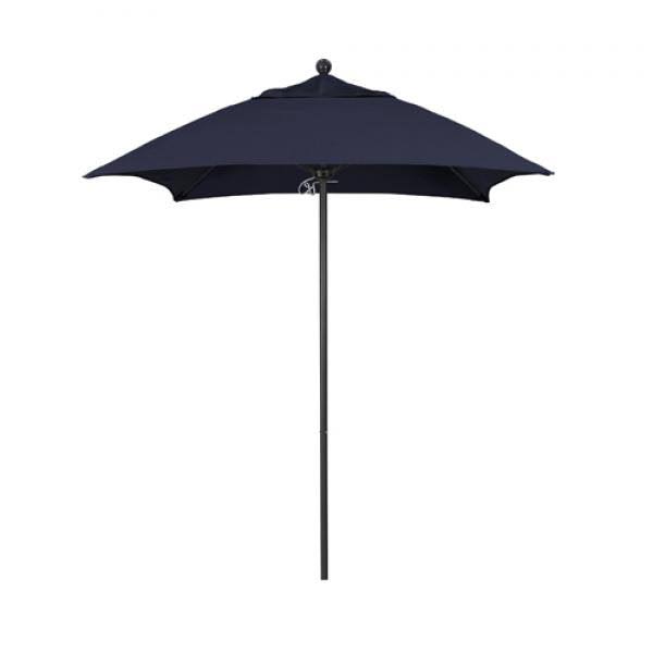 6' Patio Umbrella with Black Aluminum Pole Fiberglass Ribs I30361