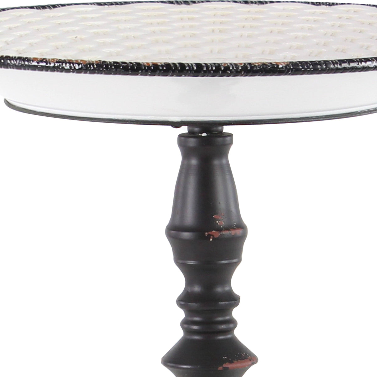 Round Iron and Wood Accent Table E16306
