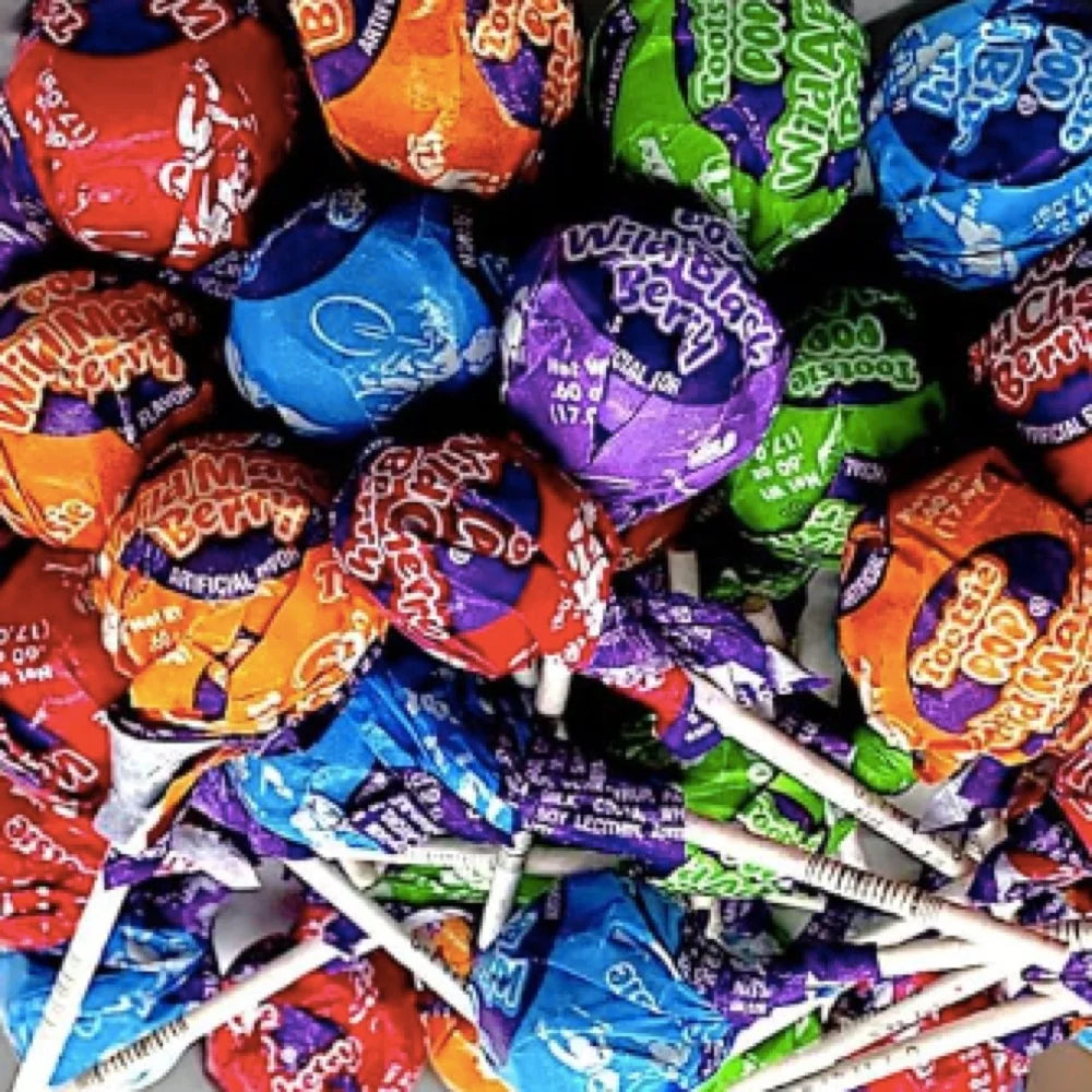 Wild Berry Hard Candy Lollipop with Chewy Tootsie Roll Center (2 Pound) W6893