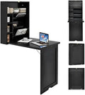 Wall Mounted Folding Desk with Adjustable Shelves Y337968