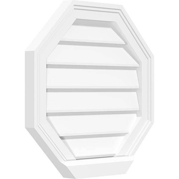 Octagonal Surface Mount PVC Gable Vent H5541