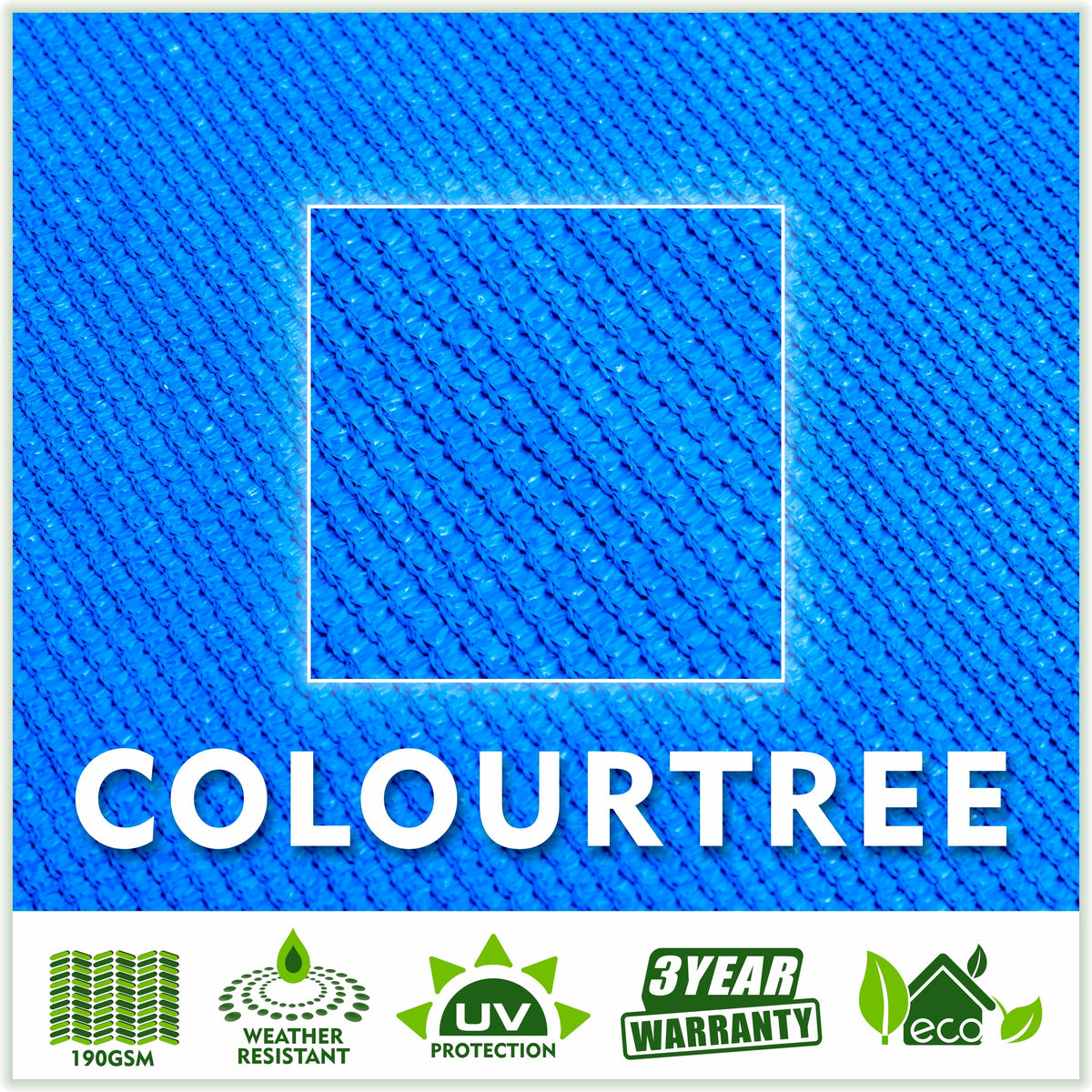 Blue Right Triangle Sun Shade Sail with Hardware Kit HDPE Mesh Fabric Canopy J335475