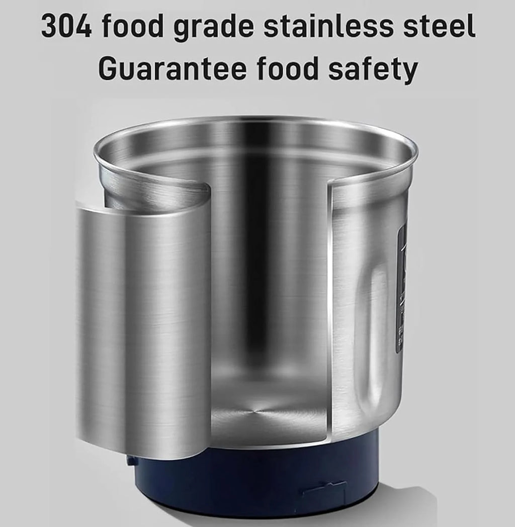 Blue Electric Coffee Grinder with 304 Stainless Steel Blade D1615