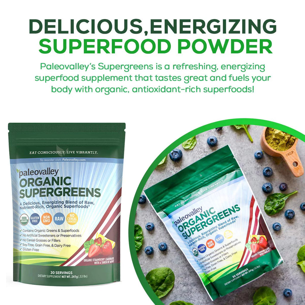 Organic Supergreens Raw Green Superfood Powder 30 Servings G4931