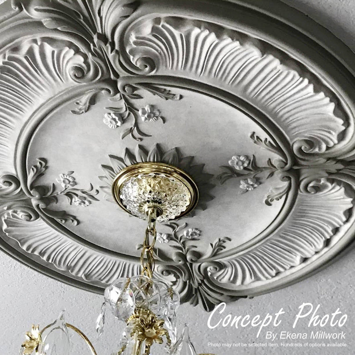 21x22OD x 2x22P Hand-Painted Ceiling Medallion P82133