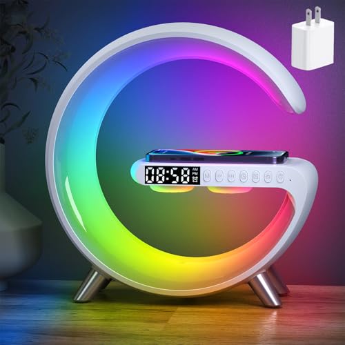 Smart LED Night Light with Wireless Charger and Bluetooth Speaker G794910