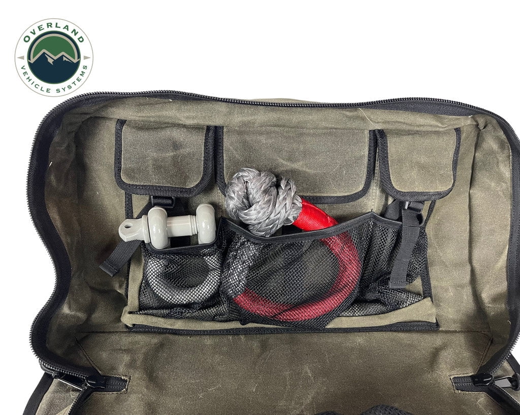Large Waxed Canvas Recovery Bag With Handle And Straps I382688