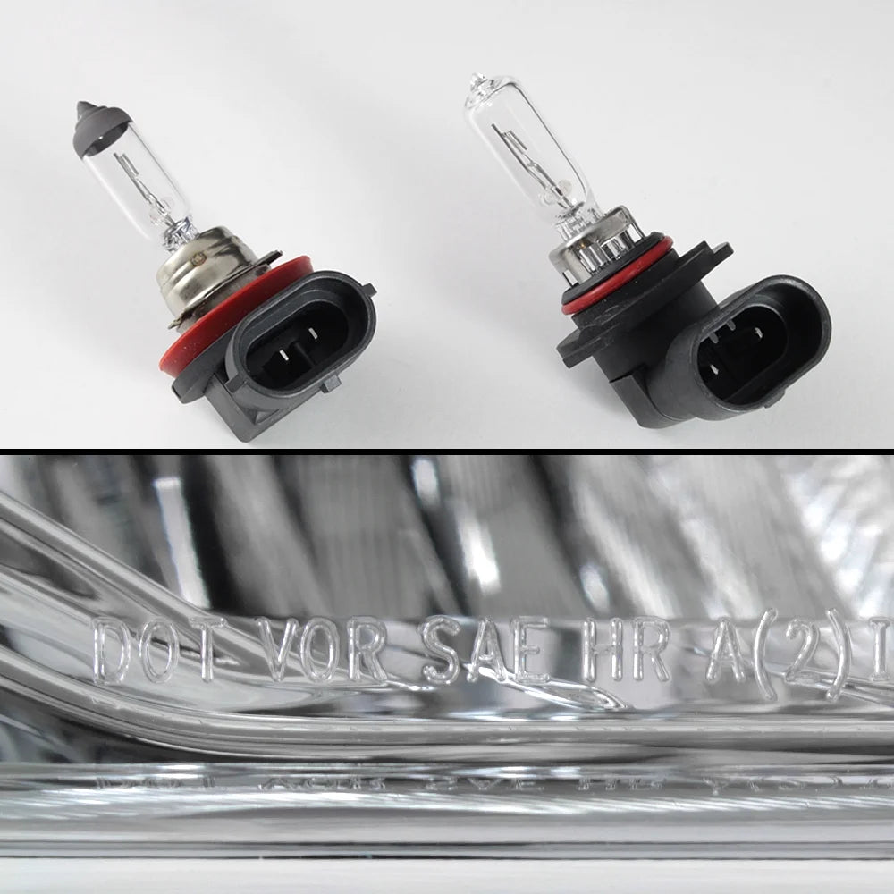 Chrome Clear Headlight Lamp Assembly Driver + Passenger Side Q3260