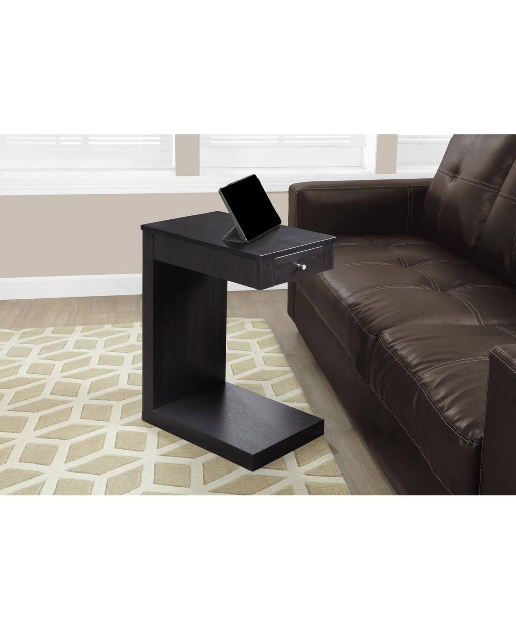 White Accent Table with Drawer G255074
