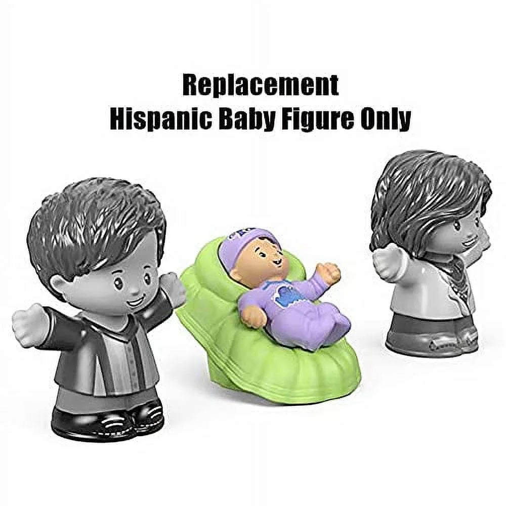 Hispanic Baby Figure with Green Basket and Purple Outfit O39185