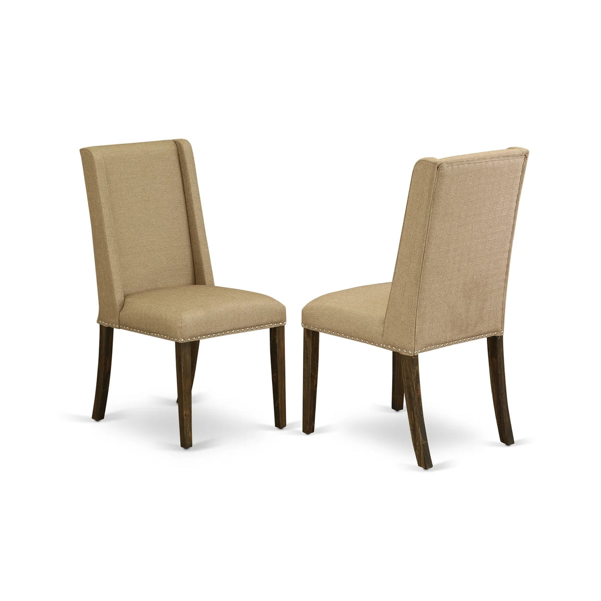 6-piece Wood Dining Set in Jacobean Brown/Dark Khaki J469