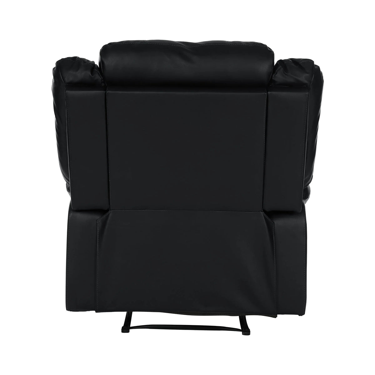 Black Faux Leather Reclining Chair D554