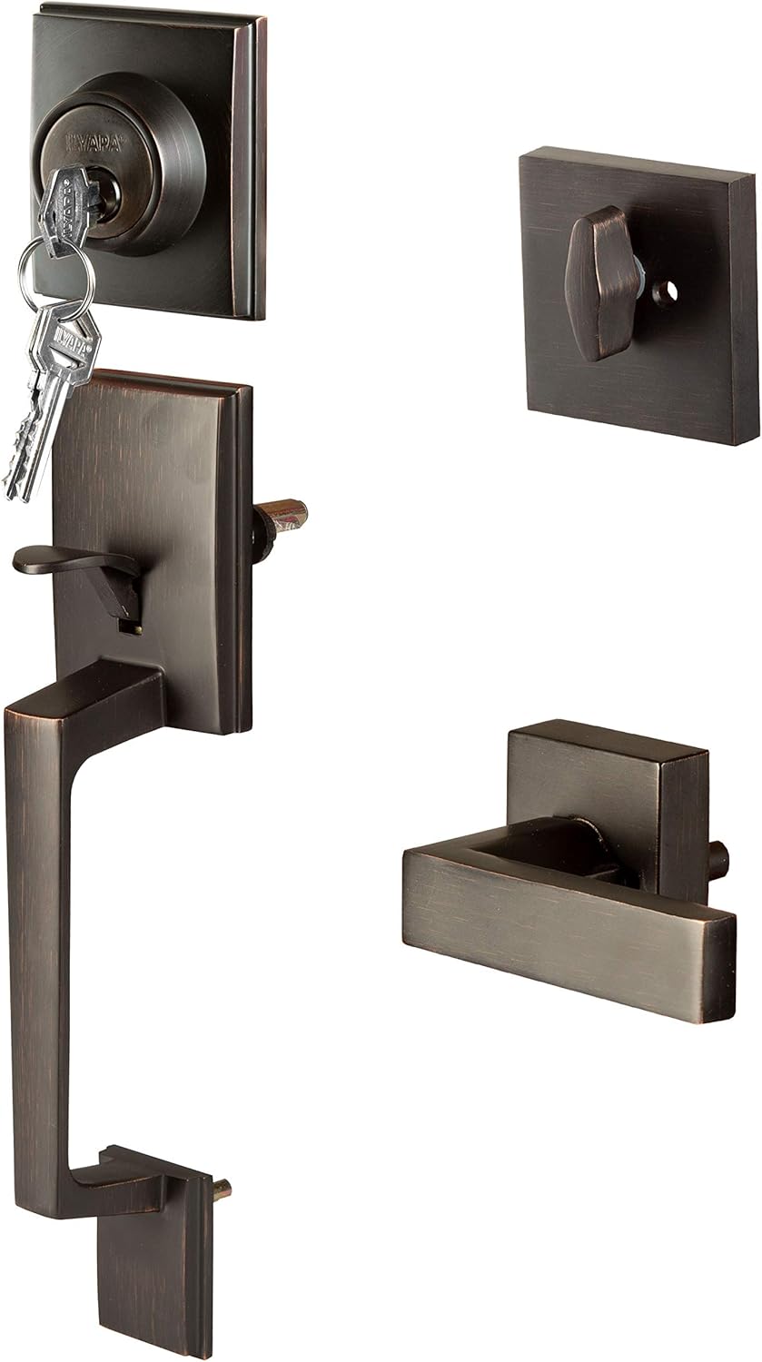 Front Entry Door Handleset with Deadbolt, Oil Rubbed Bronze, Pack of 2 G83795