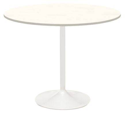 White Quartz Round End Table X258635