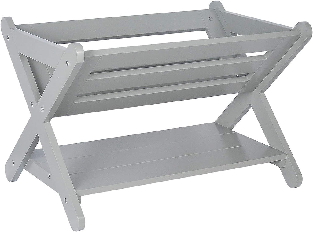 White (Grey) Pack of 2 Kids Bookcase Storage Organizer F345