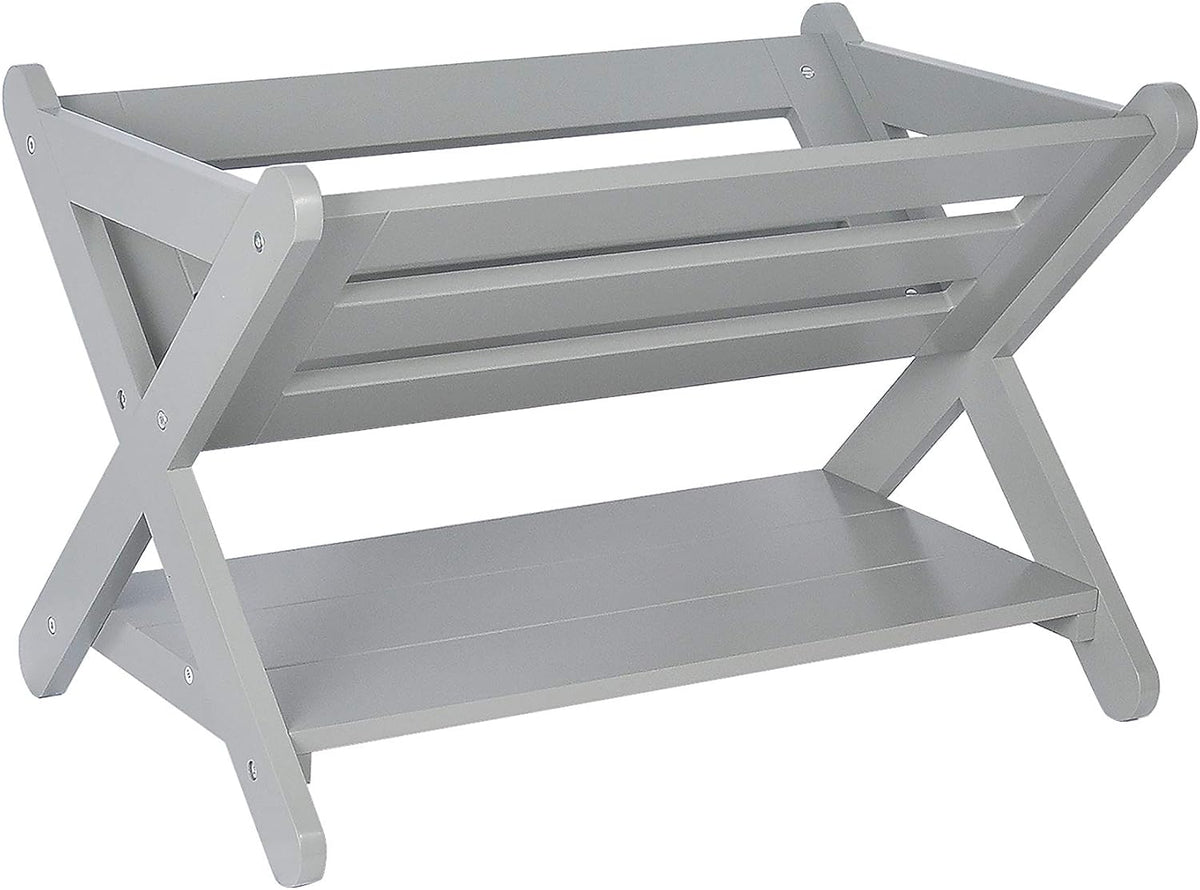 White (Grey) Pack of 2 Kids Bookcase Storage Organizer F345