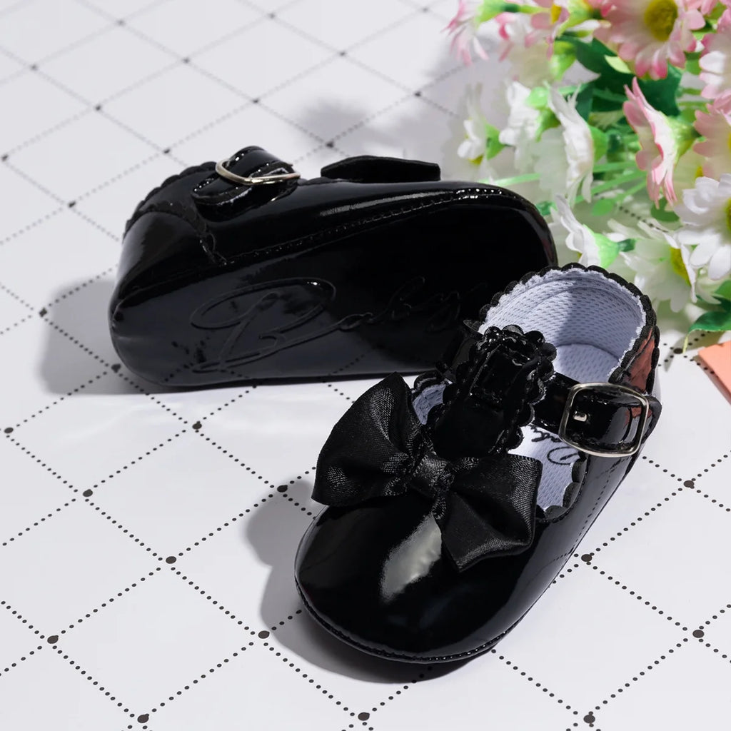 Baby Girls Mary Jane Bowknot Soft Sole PU Leather Princess Flats A841456