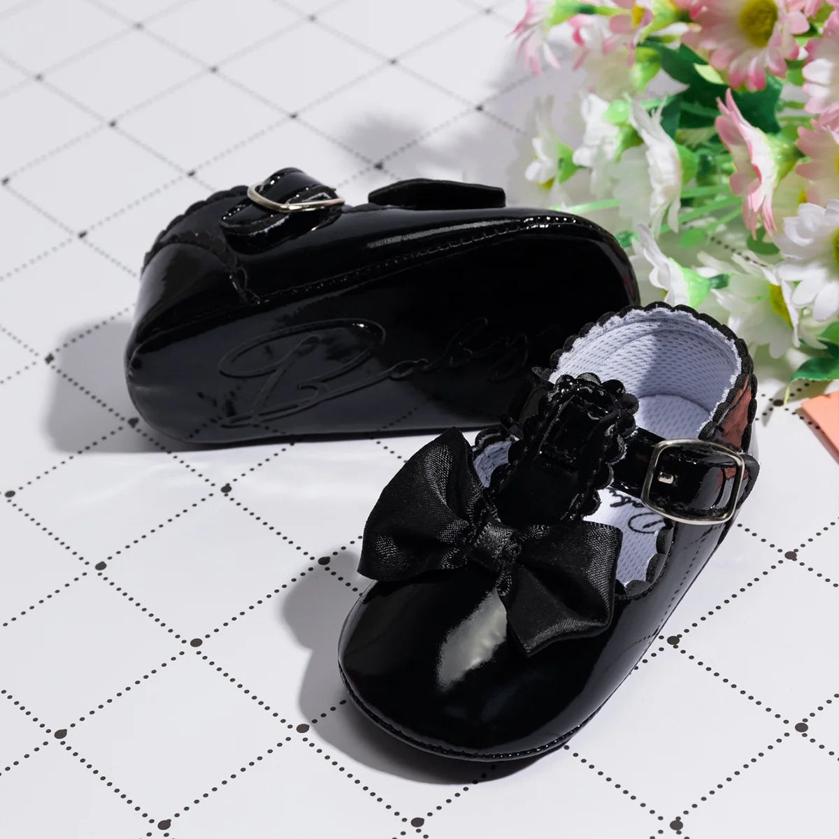 Baby Girls Mary Jane Bowknot Soft Sole PU Leather Princess Flats A841456