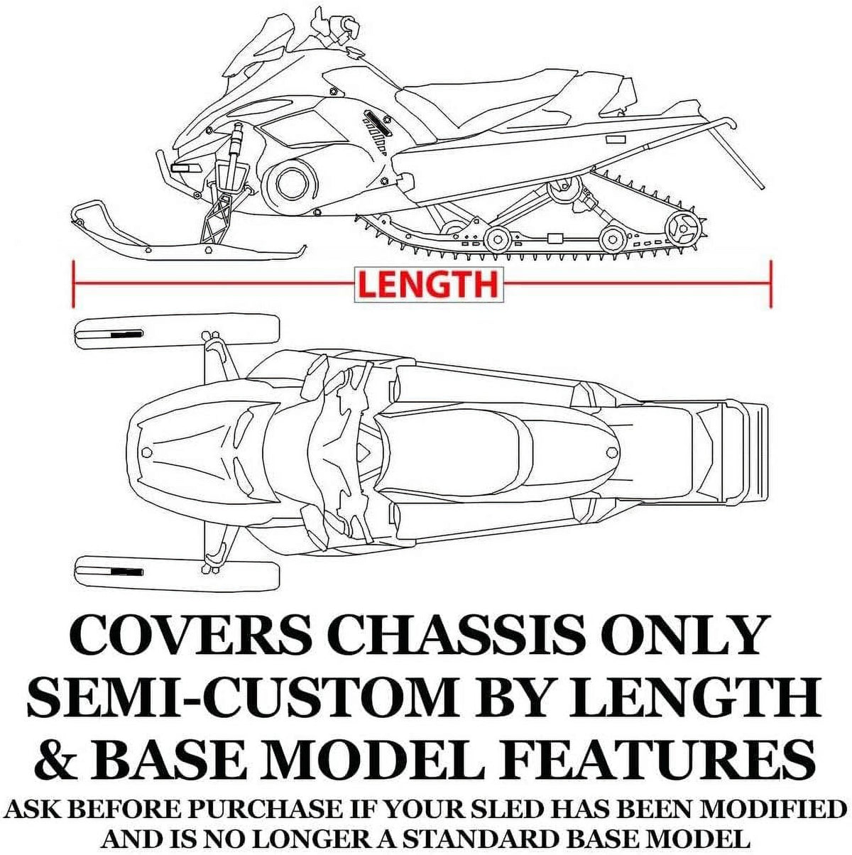 Snowmobile Sled Storage Cover, 200 Denier, Model Years 2004-2007 Y742272