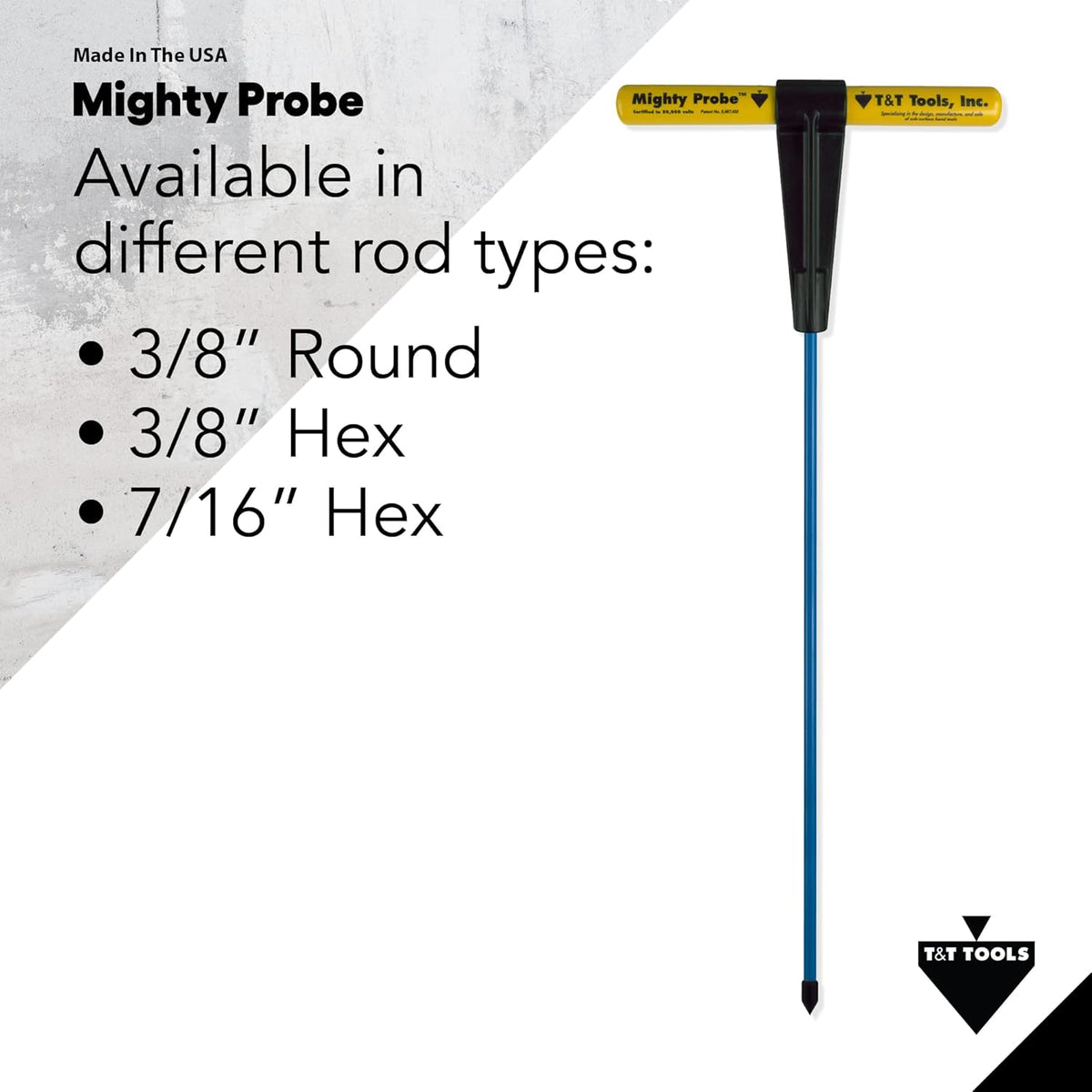 48-Inch Metal Soil Probe, 3/8 Metal Round Rod, Four Pack T682