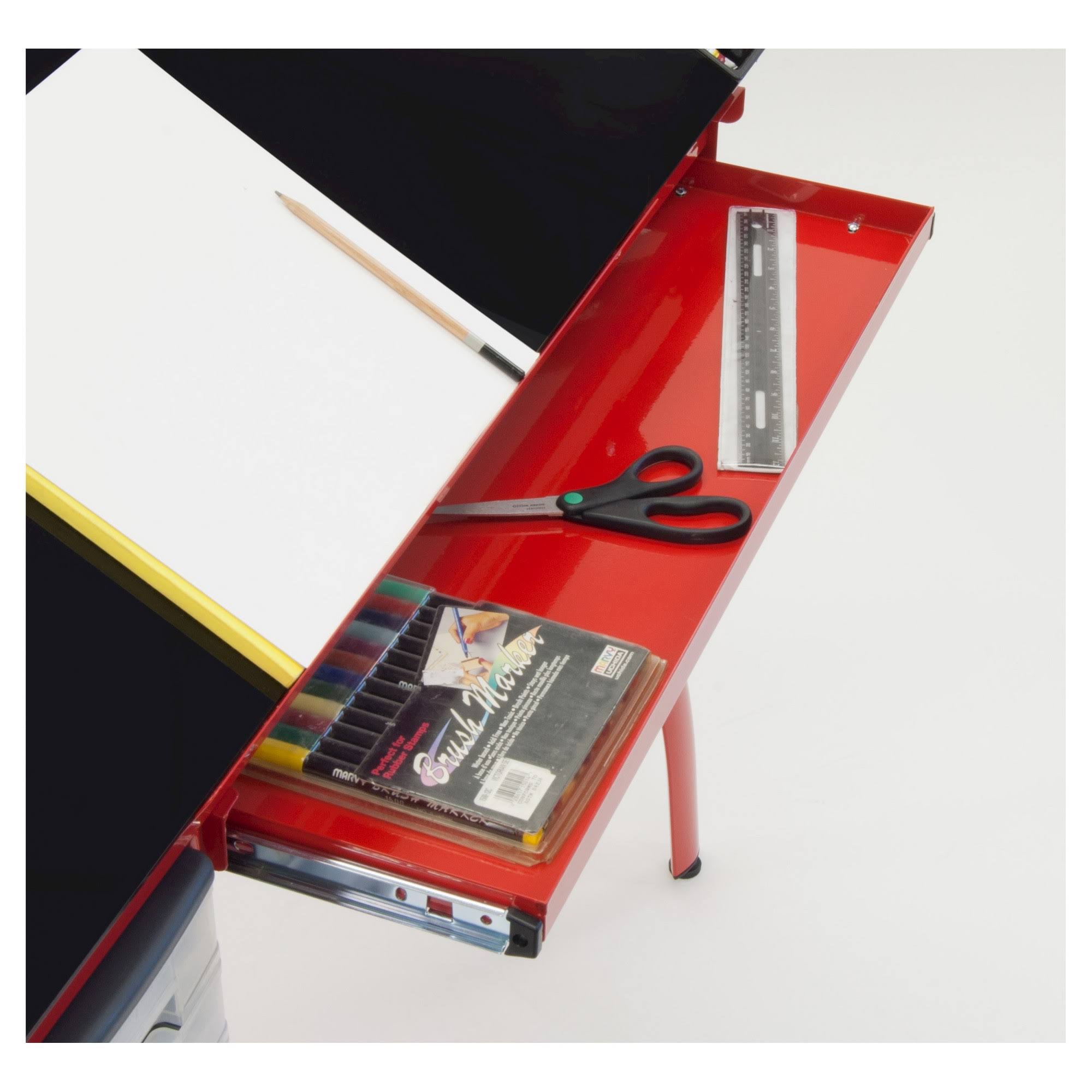 Adjustable Craft Station Red/Black Glass E1679