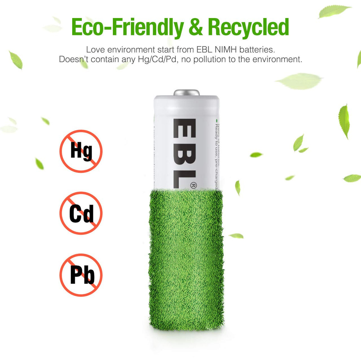 2300mAh NiMH Rechargeable AA Batteries, Pack of 12 V62675