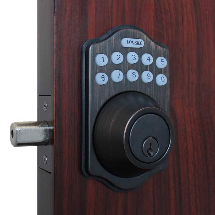 Antique Brass Electronic Deadbolt G805415
