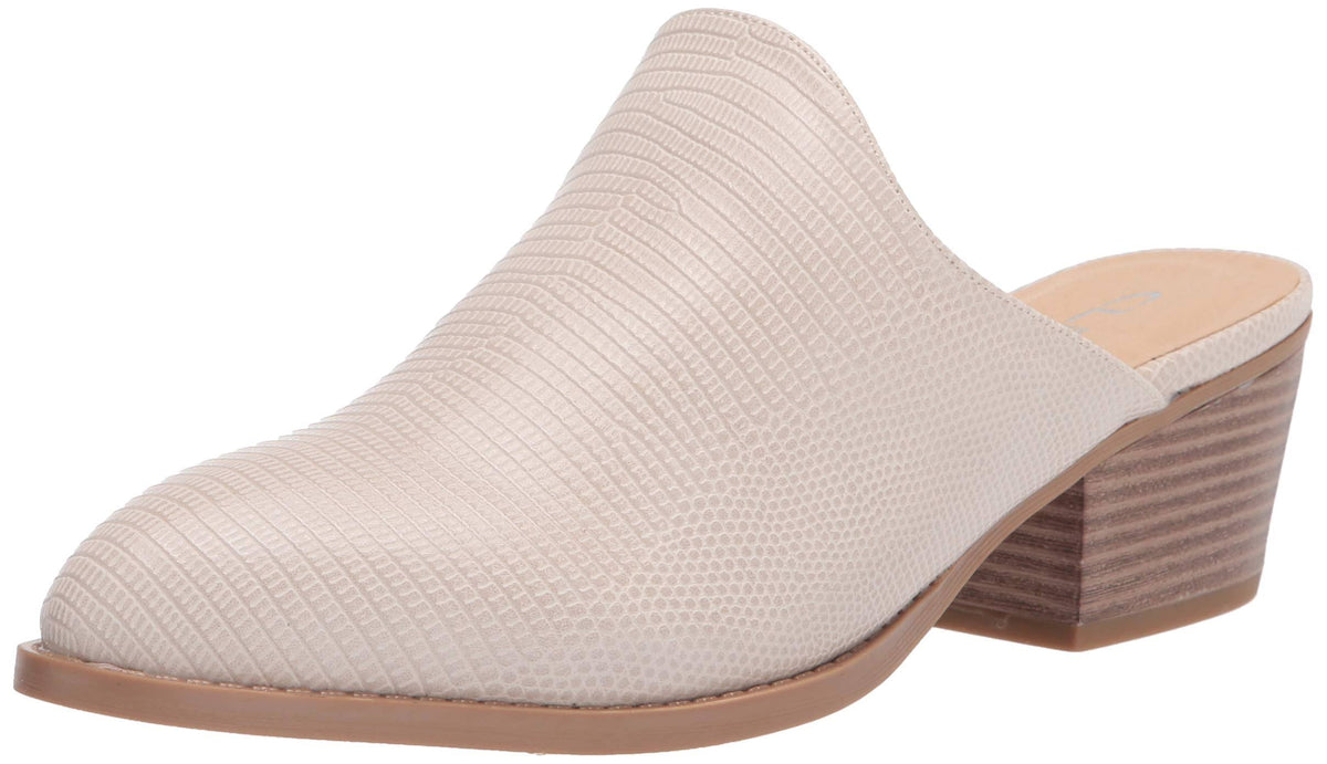 Cream Lizard Embossed Mule K307