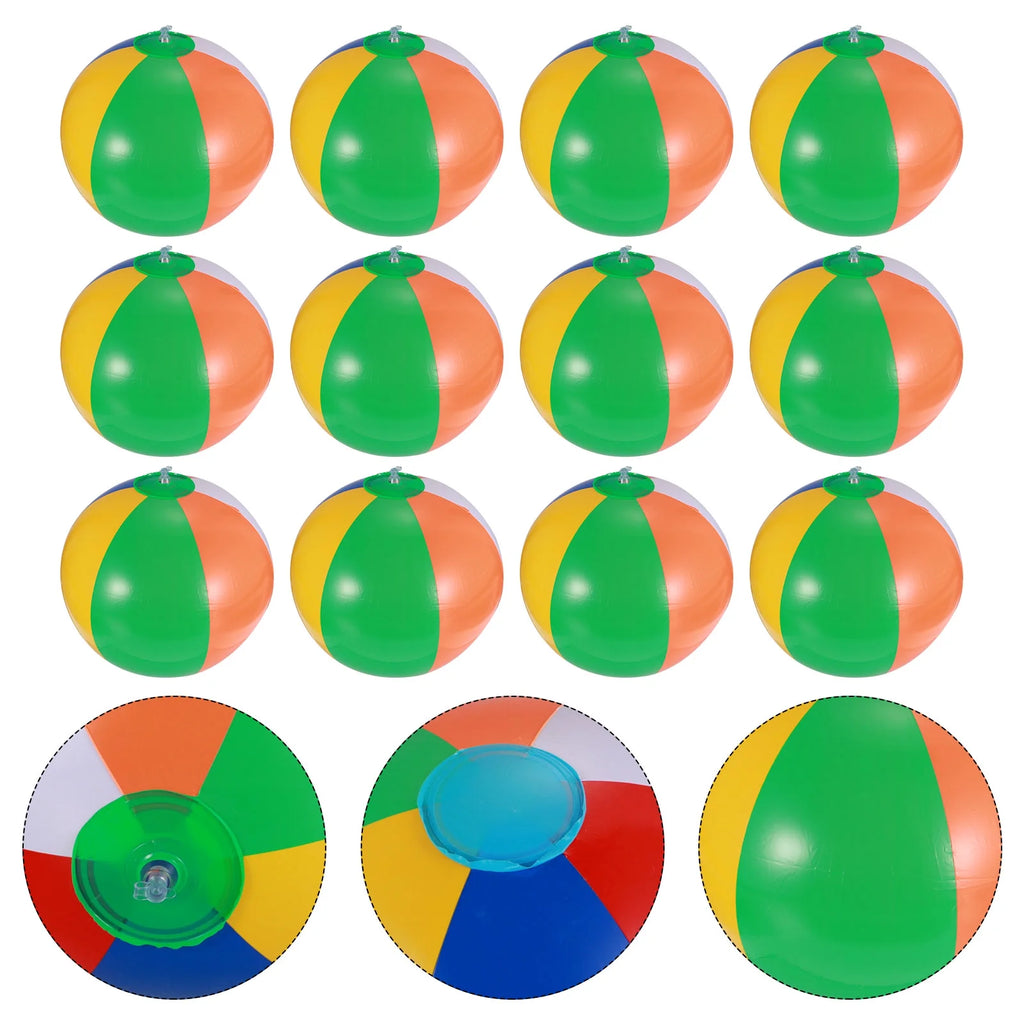 12 Pcs Inflatable Beach Balls Pool Toys T129244