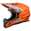 Matt Orange Grey Solid Cross Helmet A94789