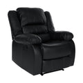 Black Faux Leather Reclining Chair D554