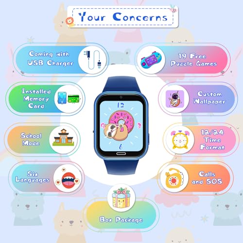 Smart Watch with 24 Games Video Camera Music Alarm (Purple) G16498