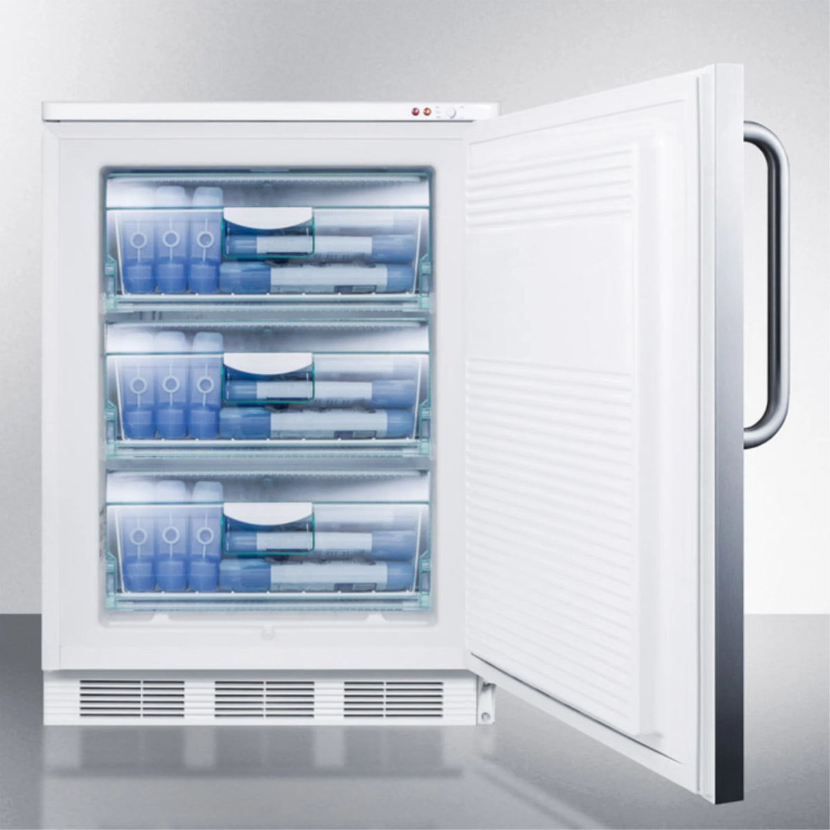 Freestanding Medical All-Freezer with Lock, Stainless Steel Door C96476